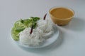 Crabmeat Curry with Fermented Rice Noodle, thai food