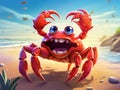 Crabs cartoon for you design Made With Generative AI illustration