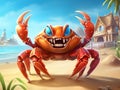 Crabs cartoon for you design Made With Generative AI illustration