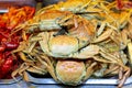 Crabs on the street market food stall in Luoyang Old City, Henan, China Royalty Free Stock Photo