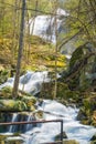 Crabtree Falls off the Blue Ridge Parkway, Virginia, USA Royalty Free Stock Photo