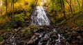 Crabtree Falls surrounded by Autumn Foliage