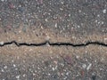 Crack in asphalt road Royalty Free Stock Photo