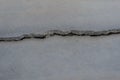 Crack in the asphalt road close-up. Danger to traffic Royalty Free Stock Photo