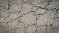 Crack on the asphaltic surface. Natural pattern on textured surface. Ruined of the walkway. Royalty Free Stock Photo