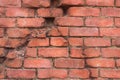 Crack of brick wall