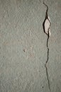 Crack in gray concrete. Wall or floor texture background Royalty Free Stock Photo