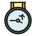 Crack mechanic watch icon color outline vector