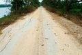 Crack old asphalt road Royalty Free Stock Photo