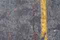 Crack old asphalt road Royalty Free Stock Photo