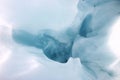 Sculptural glacier ice