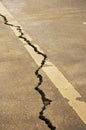 Crack in pavement Royalty Free Stock Photo