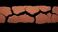 A crack in a red brick wall. Royalty Free Stock Photo