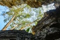 Crack in the roof of the Lapinha cave Royalty Free Stock Photo