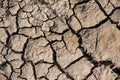 Crack soil on dry season, Global worming effect. Royalty Free Stock Photo