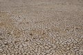 Crack soil on dry season, Global warming / cracked dried mud / D Royalty Free Stock Photo