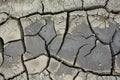 Crack soil on dry season, Global worming effect Royalty Free Stock Photo