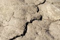 A crack in the soil Royalty Free Stock Photo