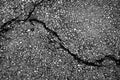 Crack and texture of asphalt road. Royalty Free Stock Photo