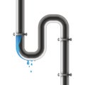 Crack in water pipe Royalty Free Stock Photo
