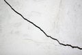 Crack white wall. Royalty Free Stock Photo