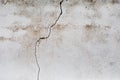 Crack in a white wall Royalty Free Stock Photo