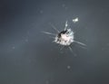 Crack in windshield. Royalty Free Stock Photo