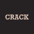 crack word logo, wordmark logo design, crack design