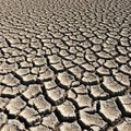 Cracked, arid soil forms an expansive pattern, indicating severe dryness and Royalty Free Stock Photo