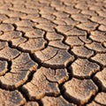 Cracked, arid soil patterned with irregular Royalty Free Stock Photo