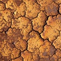 Cracked arid soil texture with a network of irregular polygonal shapes Royalty Free Stock Photo