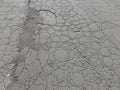 Cracked asphalt country road Royalty Free Stock Photo