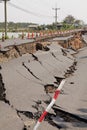 Cracked asphalt road Royalty Free Stock Photo