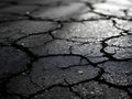 Cracked Asphalt Texture. AI generated Royalty Free Stock Photo