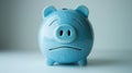 The Sad Broken Piggy Bank.AI generated image Royalty Free Stock Photo