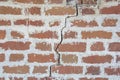 cracked brick wall, Brick Wall Background Royalty Free Stock Photo