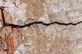 cracked brick wall, Brick Wall Background Royalty Free Stock Photo