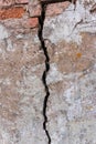 cracked brick wall, Brick Wall Background Royalty Free Stock Photo