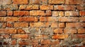 Cracked brick wall closeup view Royalty Free Stock Photo