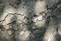 Cracked and broken cement paving