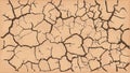 Cracked Brown and barren desert earth background banner