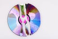 Cracked CD Royalty Free Stock Photo