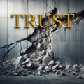 Concept in fragile trust in Business