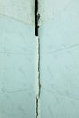 The cracked cement wall of the house and about a floor collapsed Royalty Free Stock Photo