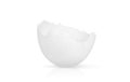 Cracked chicken egg shell isolated on white with clipping path