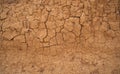 Cracked clay wall Royalty Free Stock Photo