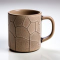 Cracked Coffee Mug With Hexagon Hand Design - Unique 3d Model Royalty Free Stock Photo