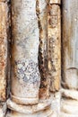 Cracked Column at Entrance of Holy Sepulcher Cathedral in Jerusalem