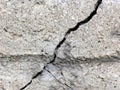 Cracked concrete