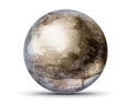 Cracked concrete ball